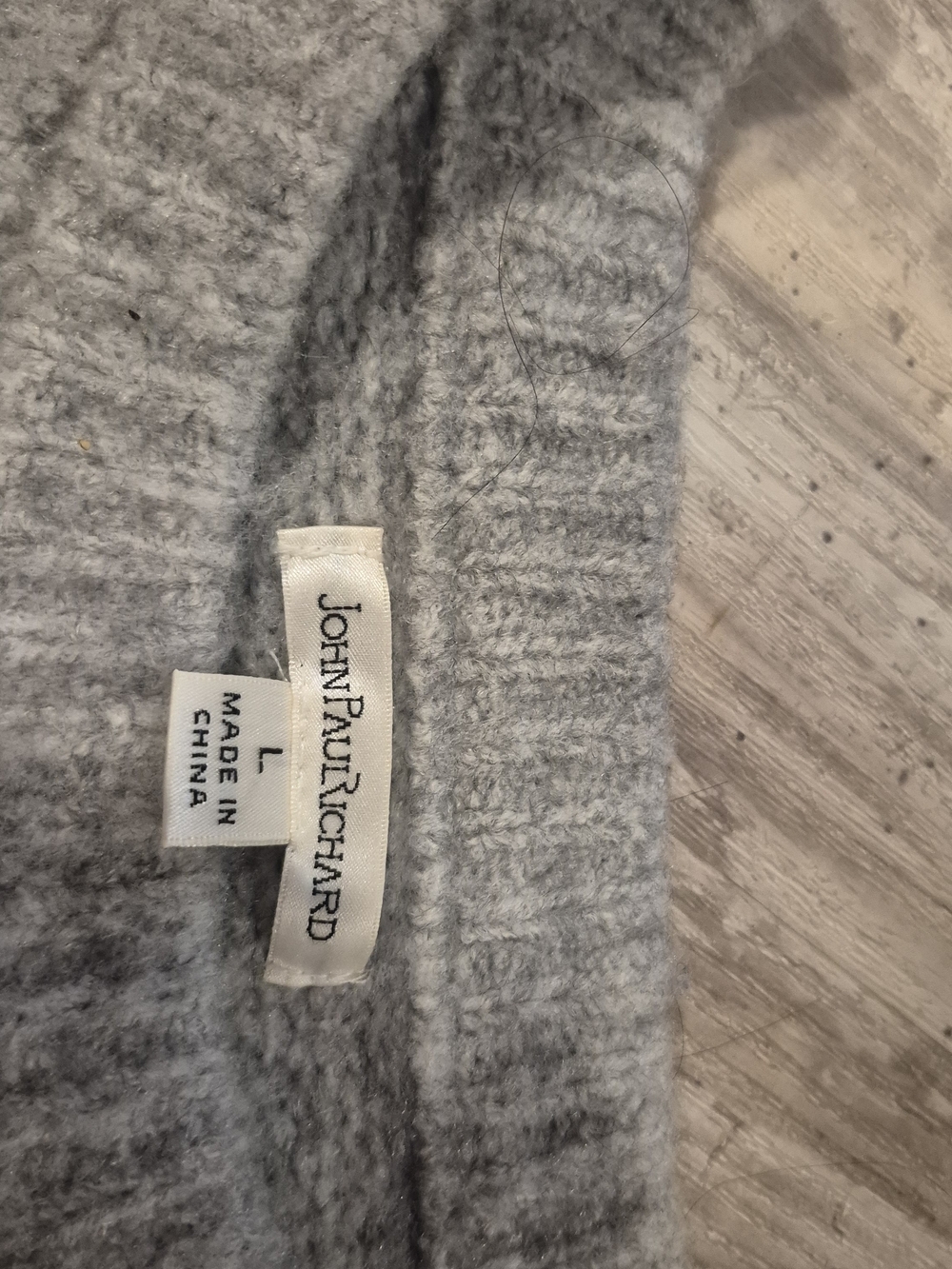 JohnPaulRichard Pink and Gray Fair Isle Crewneck Sweater - Picture 2 of 2